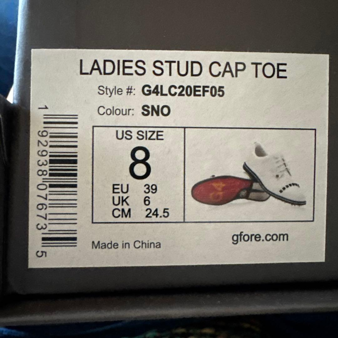 ゴルフシューズ　ジーフォア　レディース24.5㌢　CAP TOE