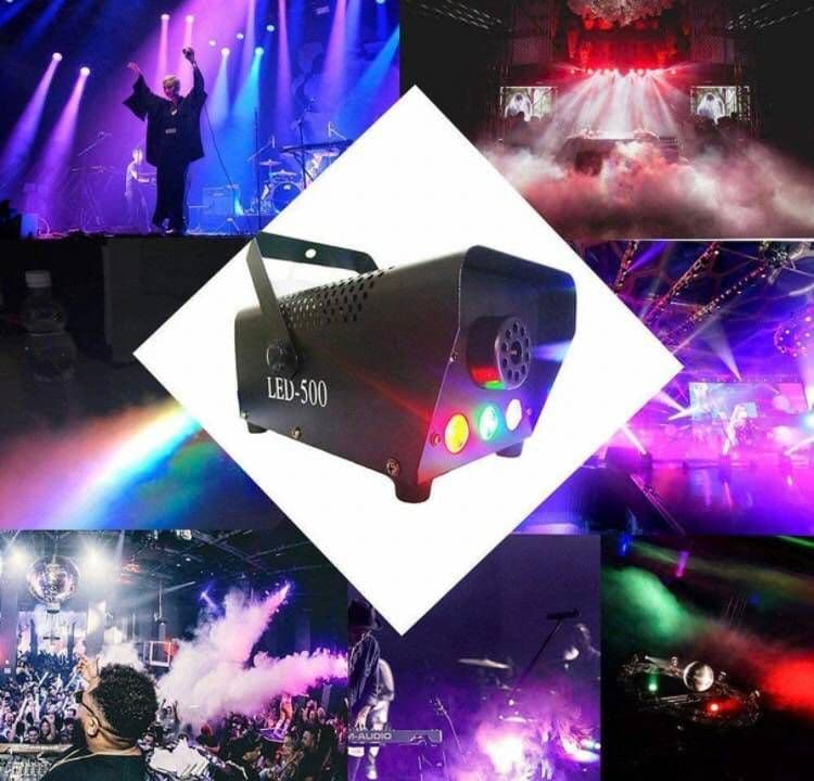 スモーク フォグ マシン LED 5種カラー 煙霧機  リモコン付 パーティー