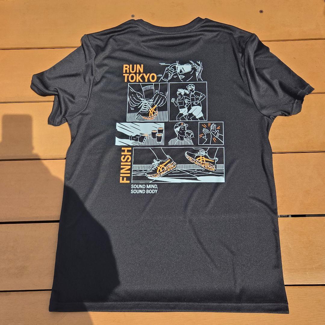 asics 東京マラソン 2026 Tシャツ 海外サイズM 黒