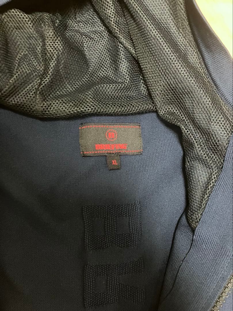 【美品】ブリーフィング ゴルフ ニットパーカ　XL BRIEFING ネイビー