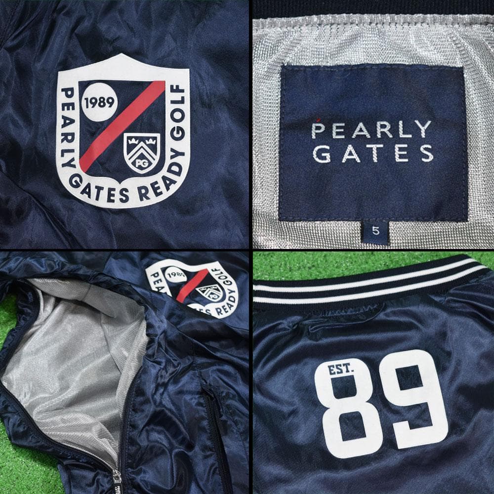 PEARLY GATES/パーリーゲイツ ゴルフ 防風ジャケット【紺/5】美品！