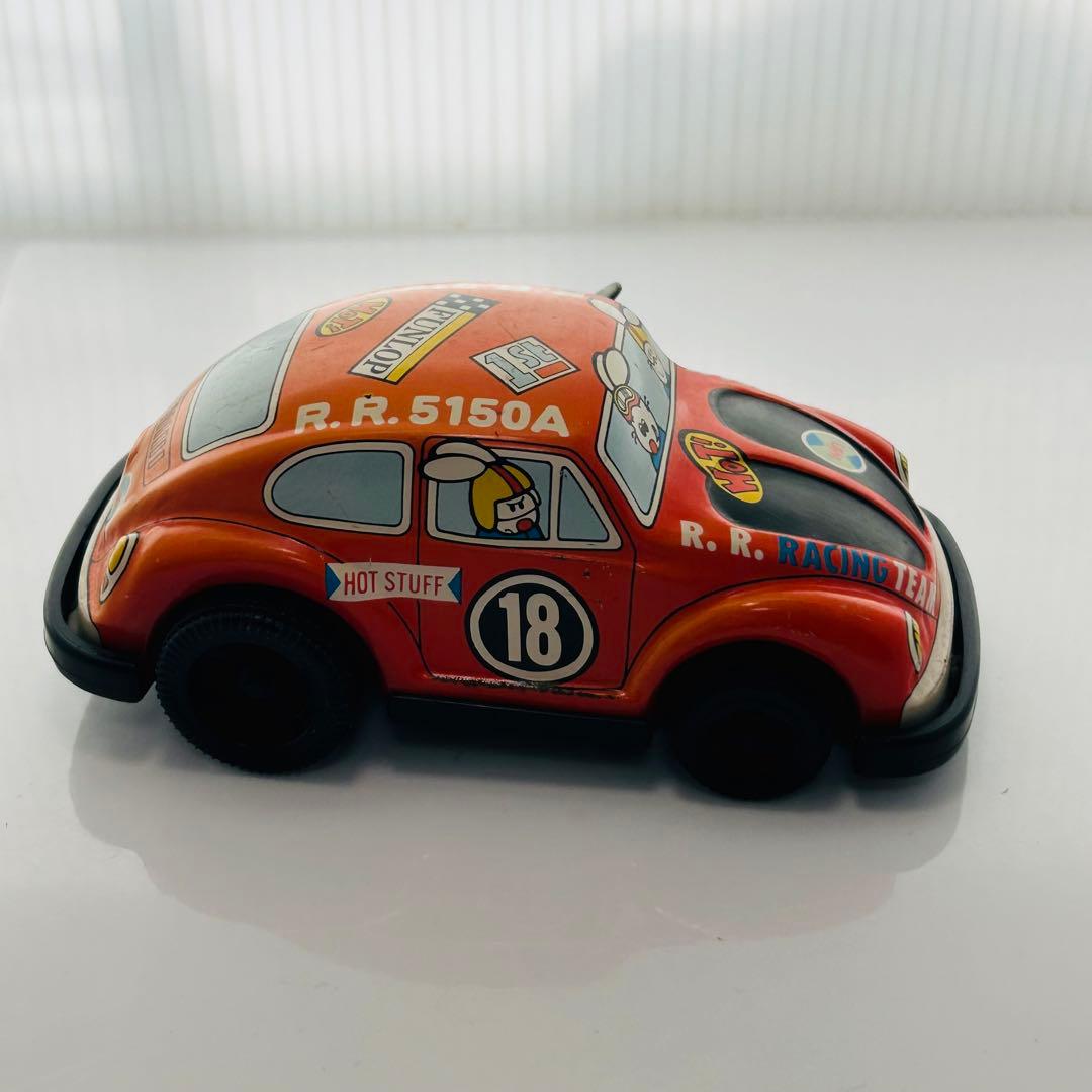 昭和レトロ サンリオ ブリキ ゼンマイ自動車 フォルクスワーゲン ビートル