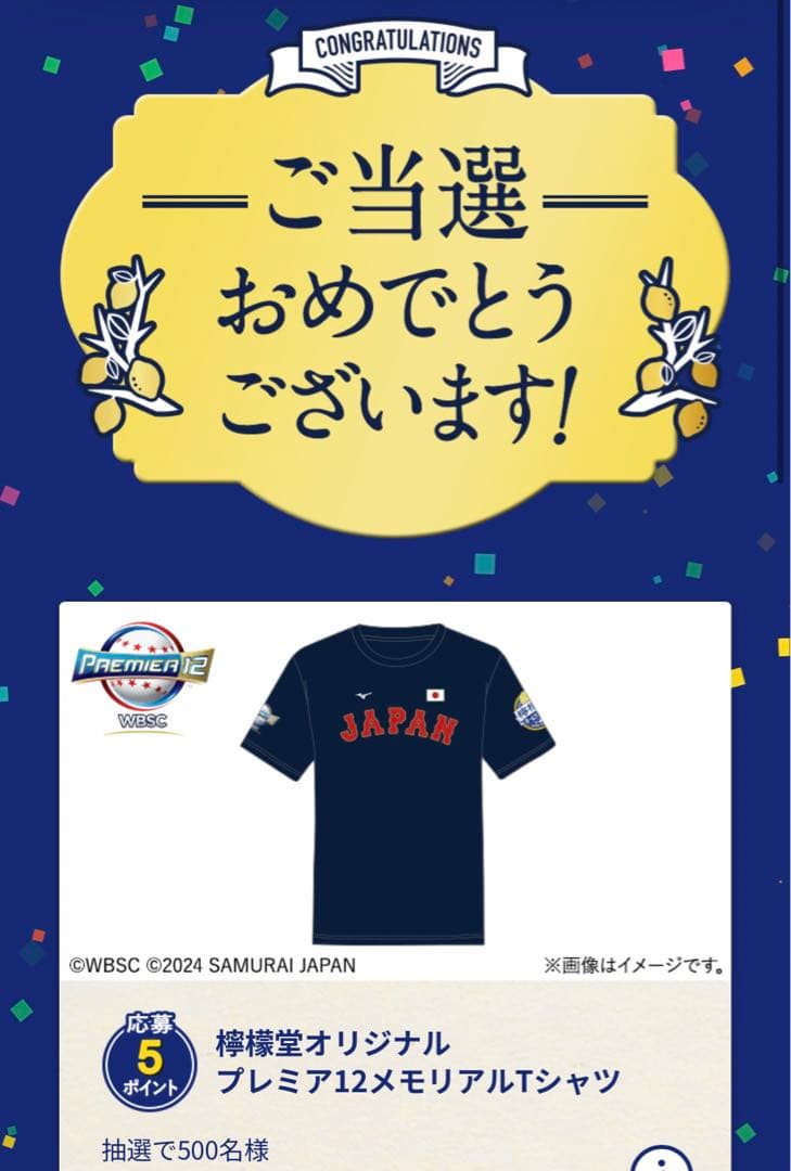 Mizuno SAMURAI JAPAN プレミア12メモリアルTシャツ　L