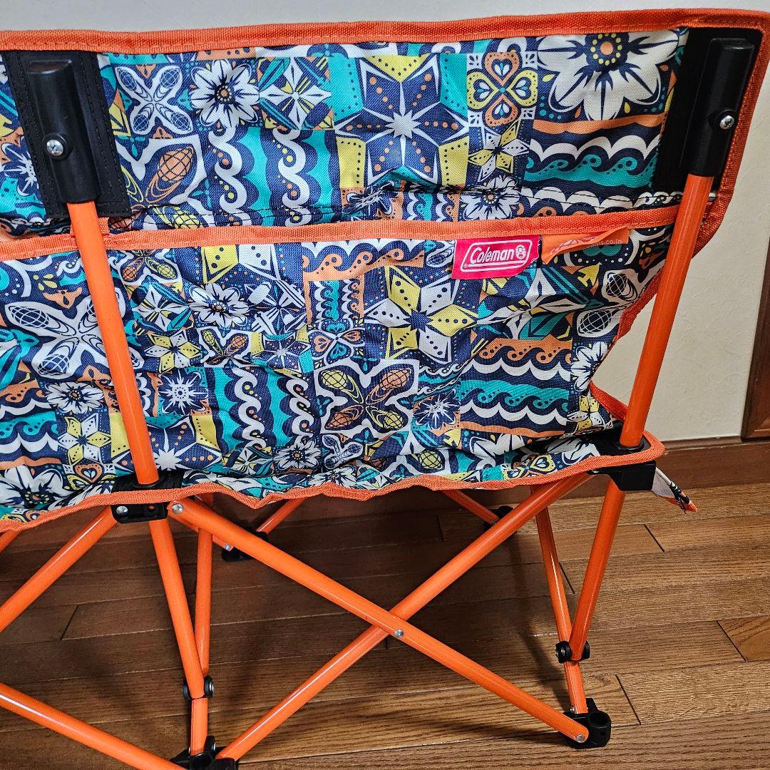 新品 コールマン ファンチェアダブルチェア モザイクオレンジ ビームスコラボ