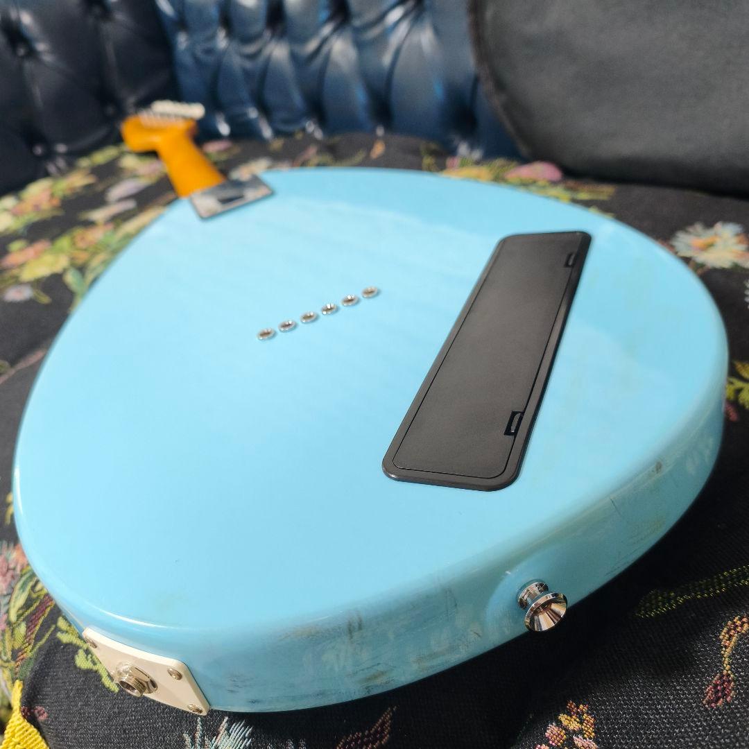 VOX APACHE-1 アンプ内蔵ミニエレキギター 水色 トラベルギター