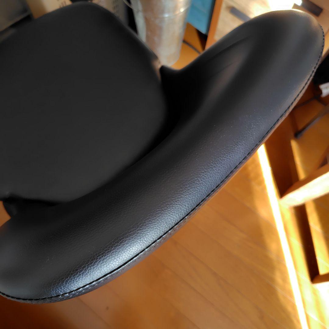 リビングハウスフェイクレザー回転式カフェチェア