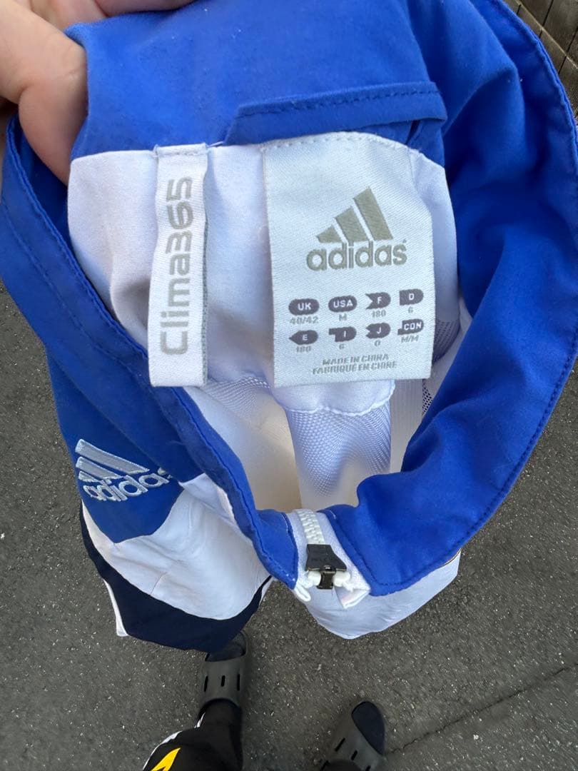Chelsea adidas ナイロンジャケット ホワイト/ブルー