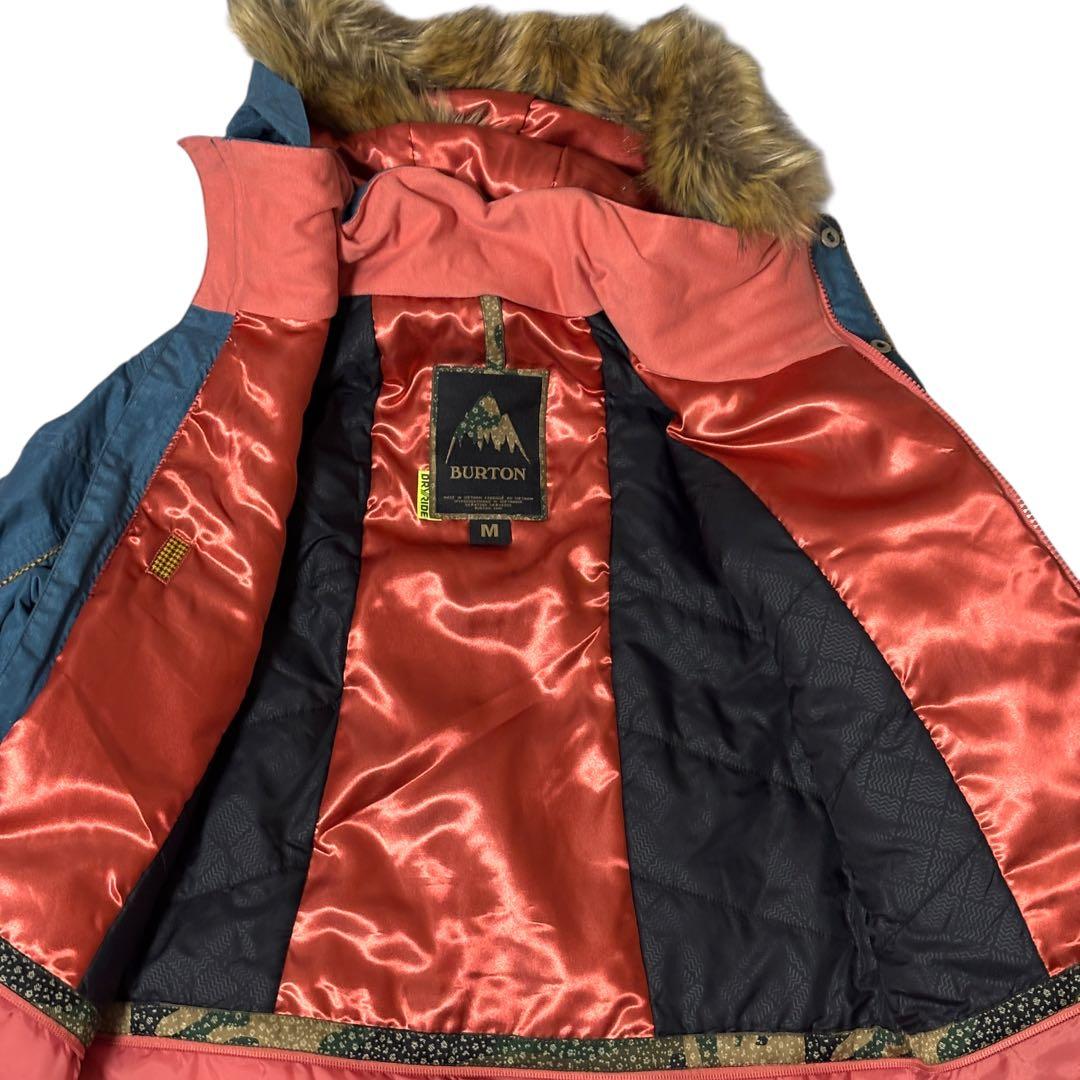 【美品】Burton バートン　スキーウェア　上下セット　ファー付き　M
