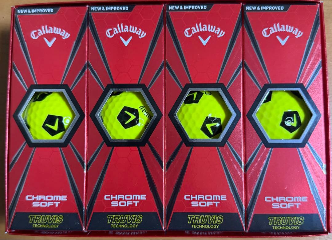 【新品未使用】Callaway キャロウェイ CHROME SOFT サッカー柄