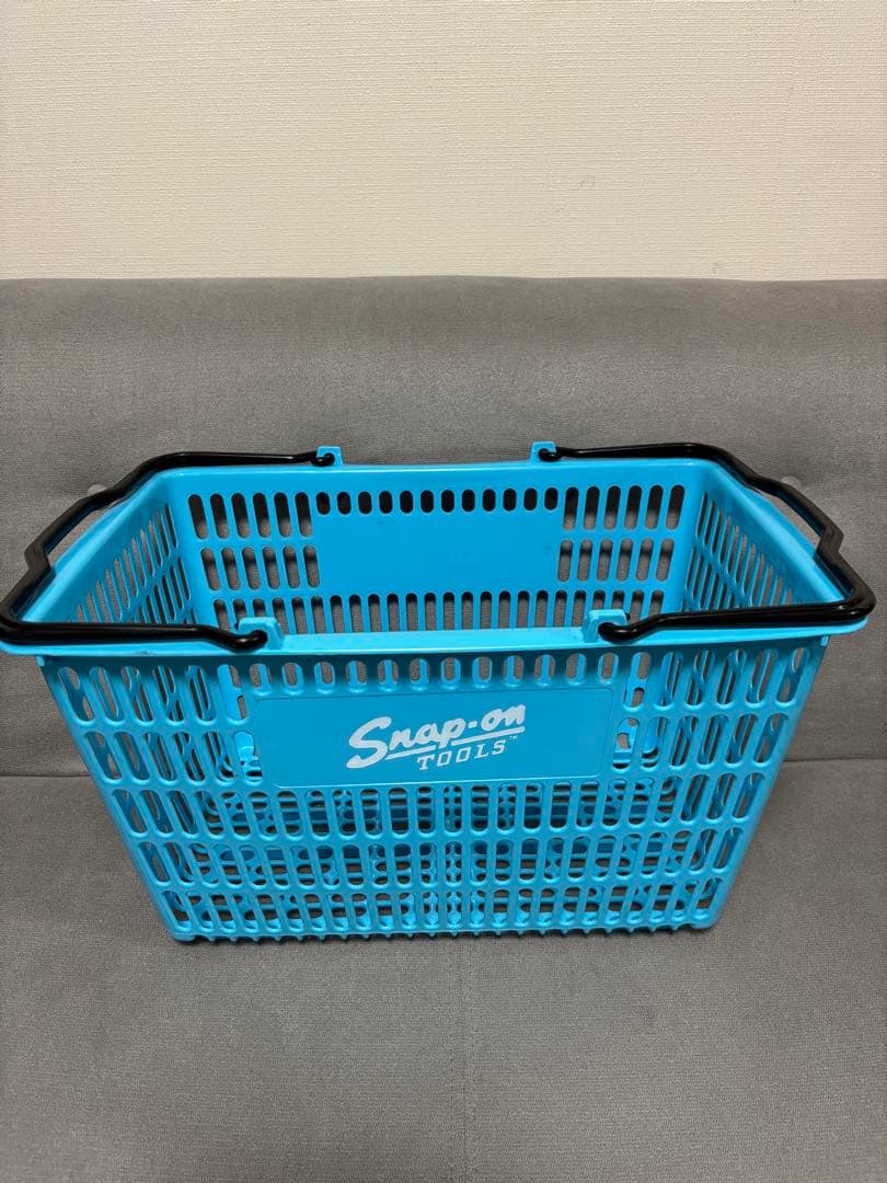 Snap-on 水色メッシュバスケット　買い物カゴ　ビーチタオル2枚セット