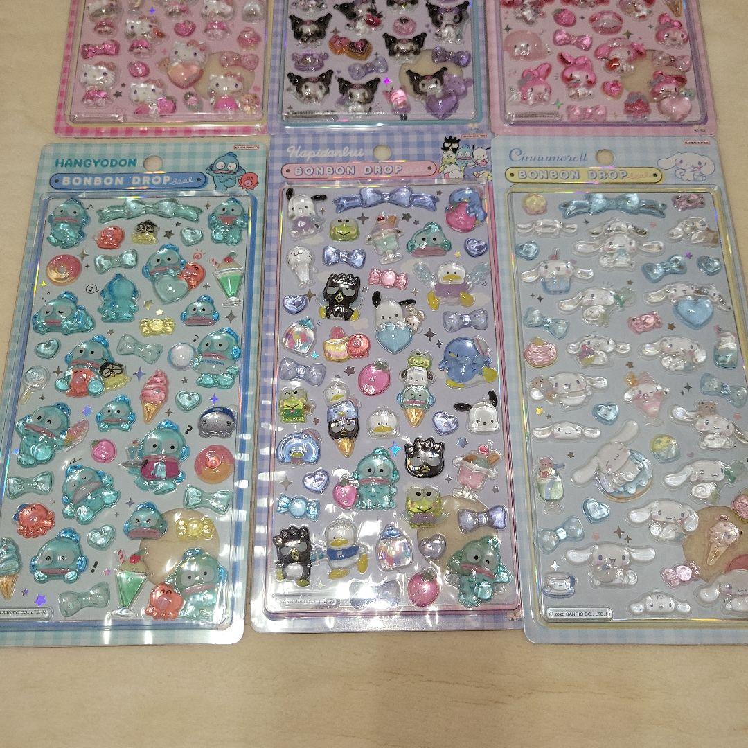 サンリオ　ボンボンドロップシール 正規品　6枚セット