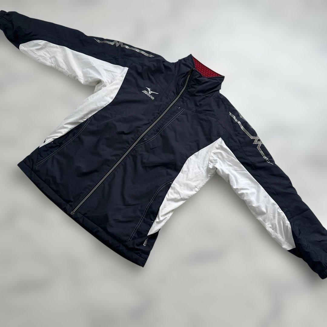 Mizuno ウィンドブレーカーセット 厚手　　ネイビー/白
