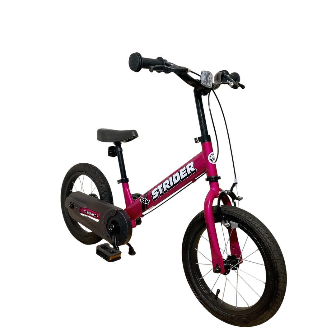 ストライダー　14X ピンク　純正スタンド　strider ペダル付き　自転車