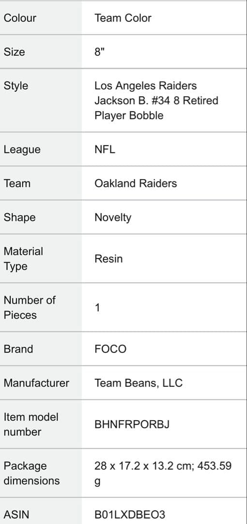 その他 Bo Jackson Los Angeles Raiders NFL