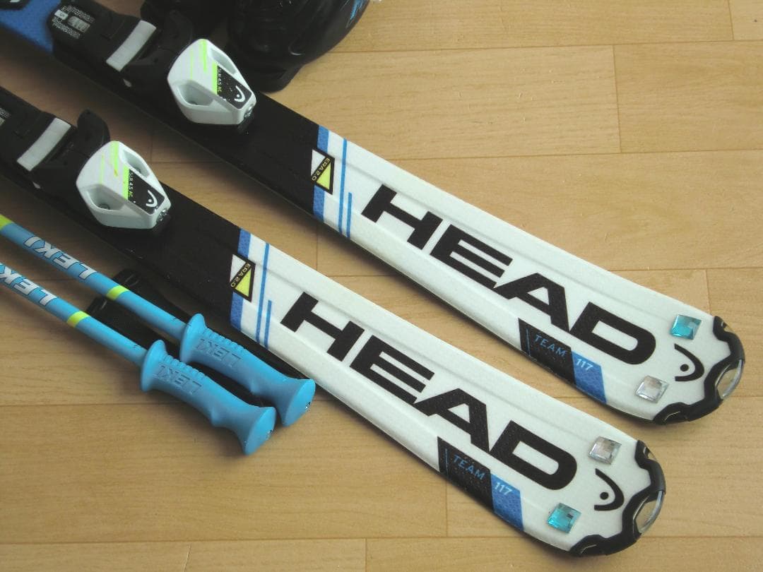 ■■最終特価■送料無料■HEAD■子供用スキーセット■板117靴22■WAX済■