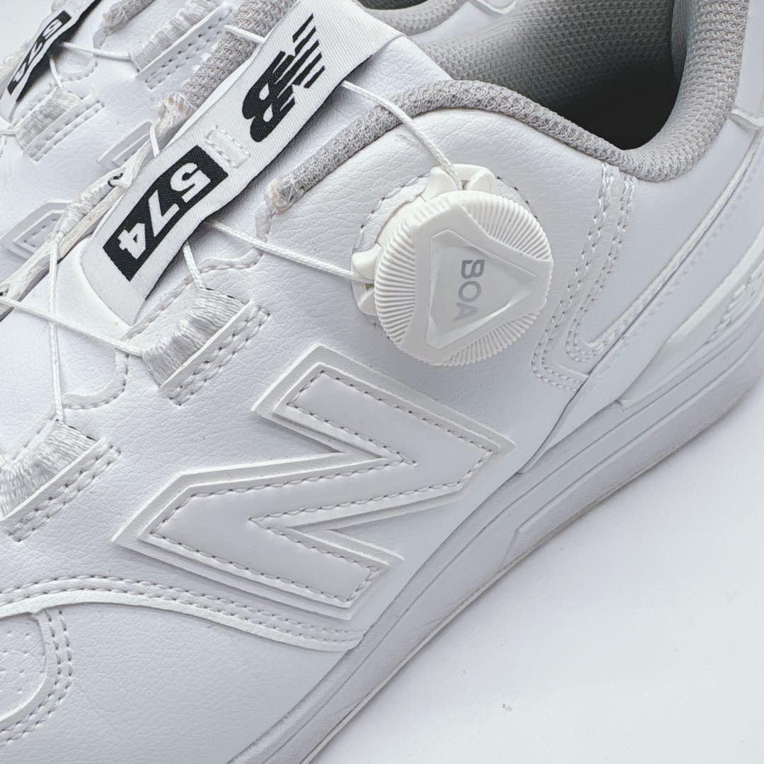 美品✨NEW BALANCE 574 ゴルフシューズ スパイクレス ホワイト