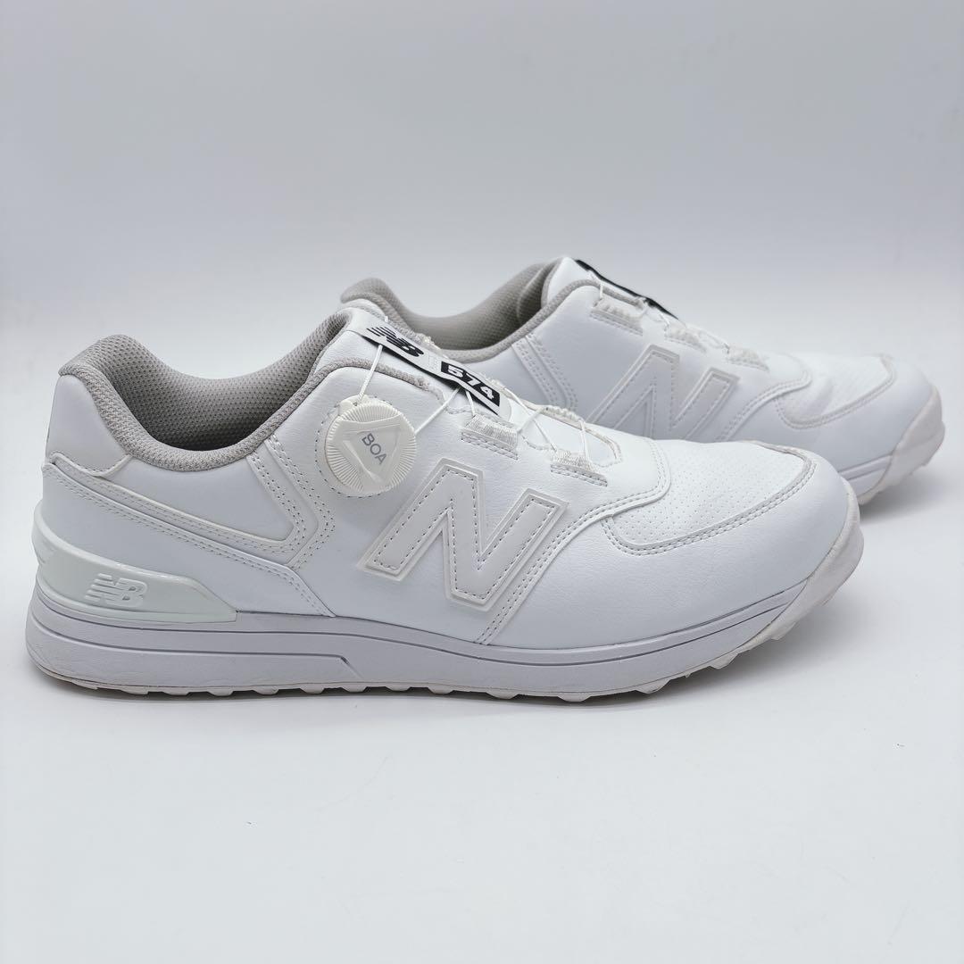 美品✨NEW BALANCE 574 ゴルフシューズ スパイクレス ホワイト