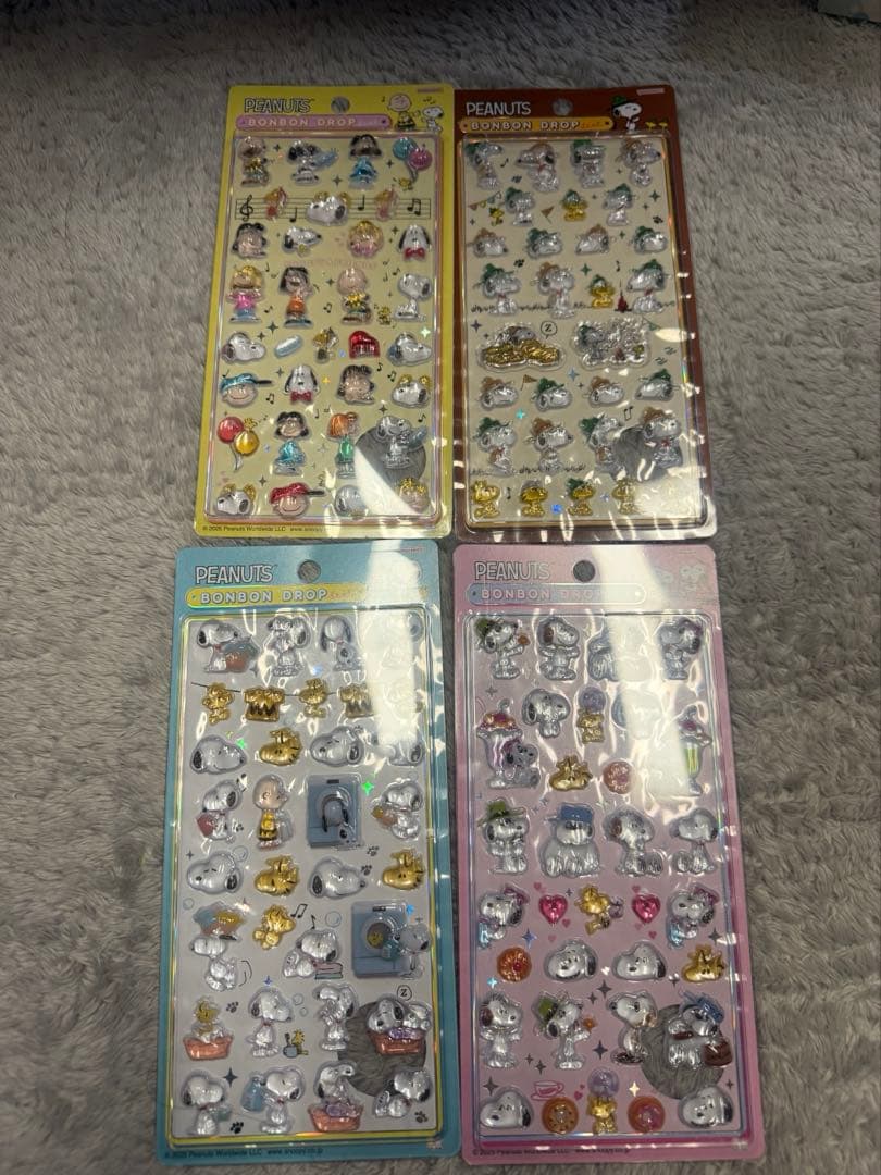 スヌーピーボンボンドロップシール4枚