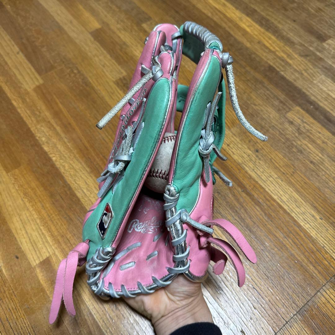 Rawlings 軟式グローブ ピンク/グリーン