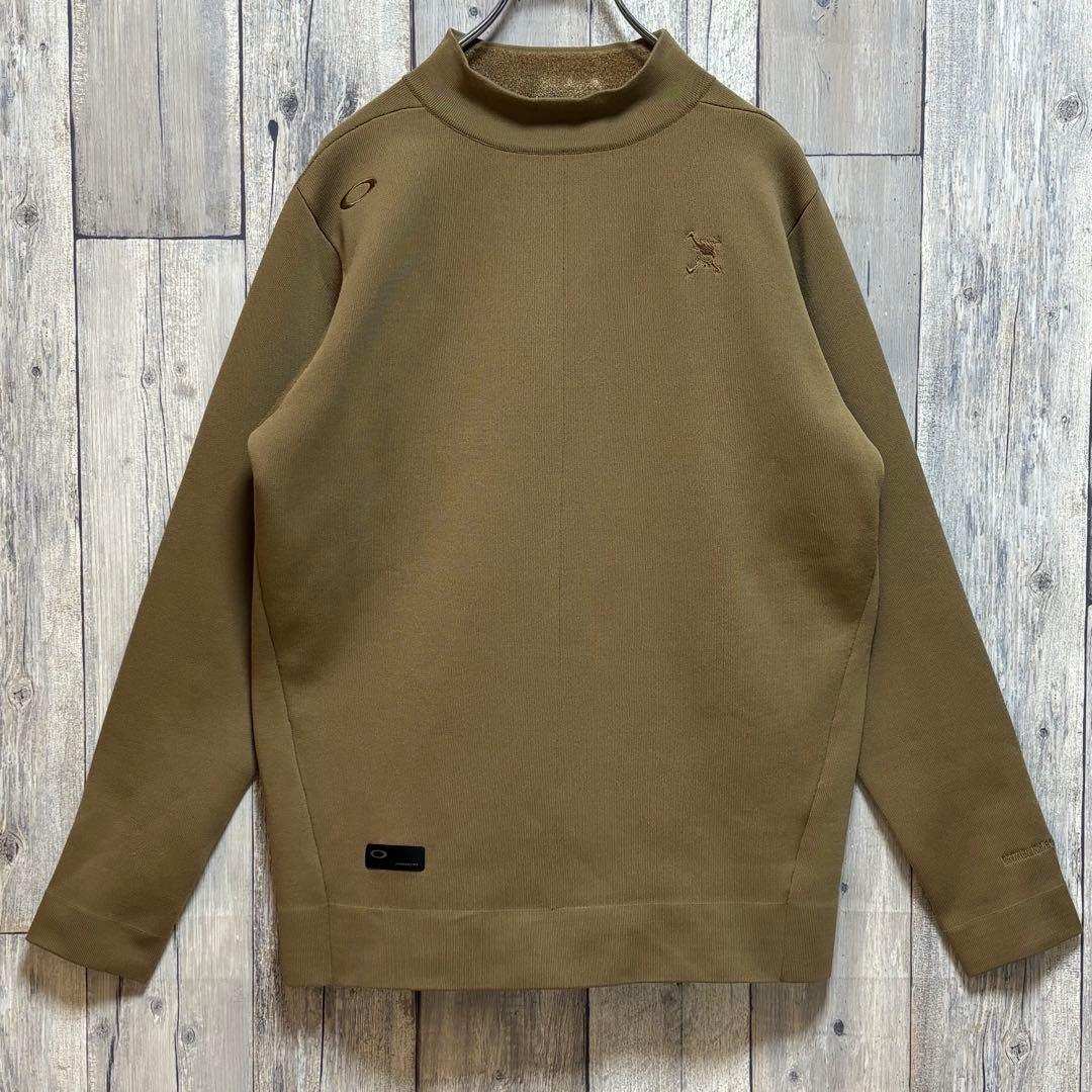 オークリー　OAKLEY クルーネック　セーター　スカル　刺繍ロゴ　裏起毛