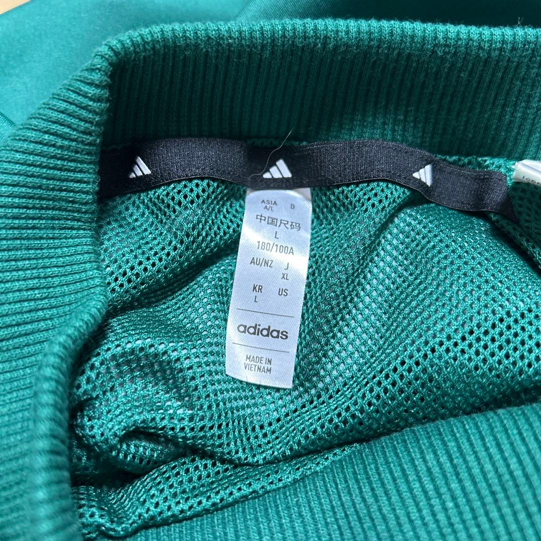 【美品】アディダス　adidas グリーン ジャケット メンズXL