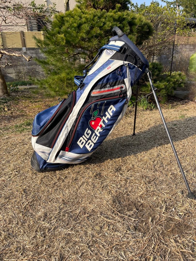 【希少品】BIG BERTHA キャディバッグ スタンド付き ネイビー