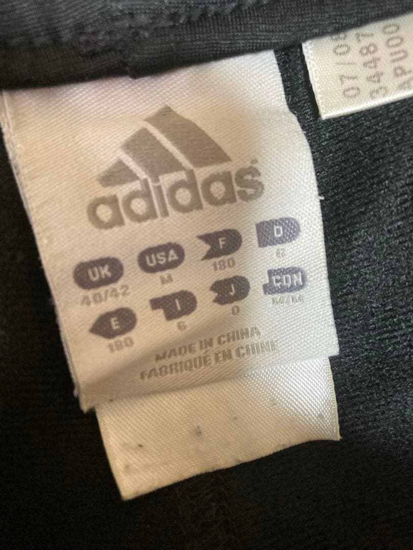 00s adidas アディダス　トラックパンツ　ワイドストレート　黒