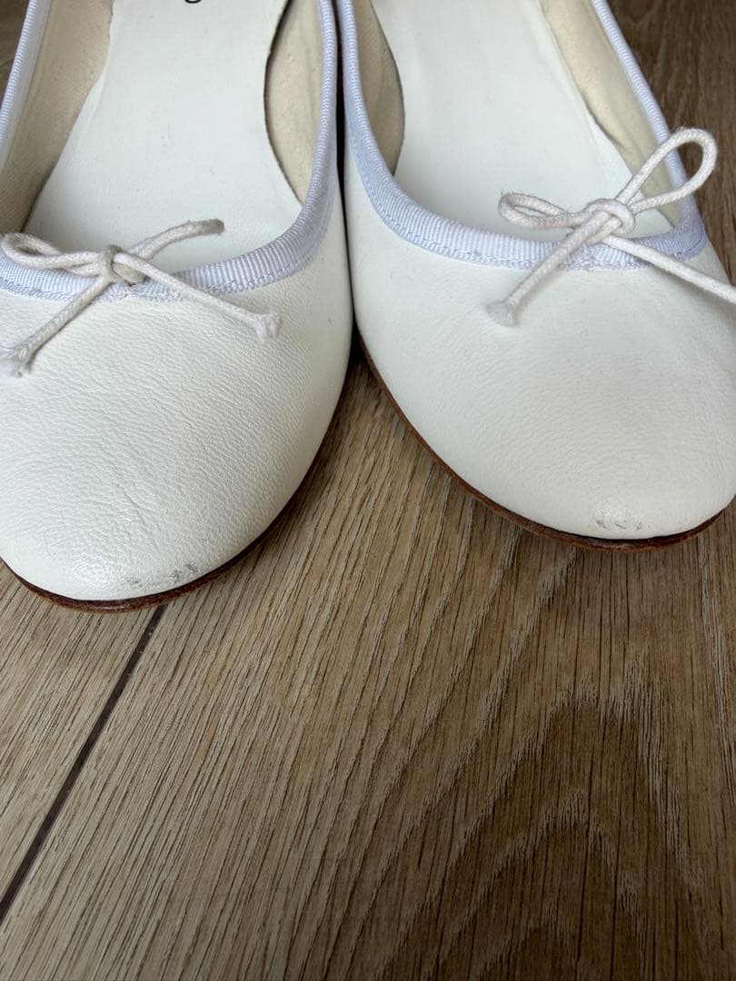 Repetto レペット バレエシューズ 白 レザー 40 25cm