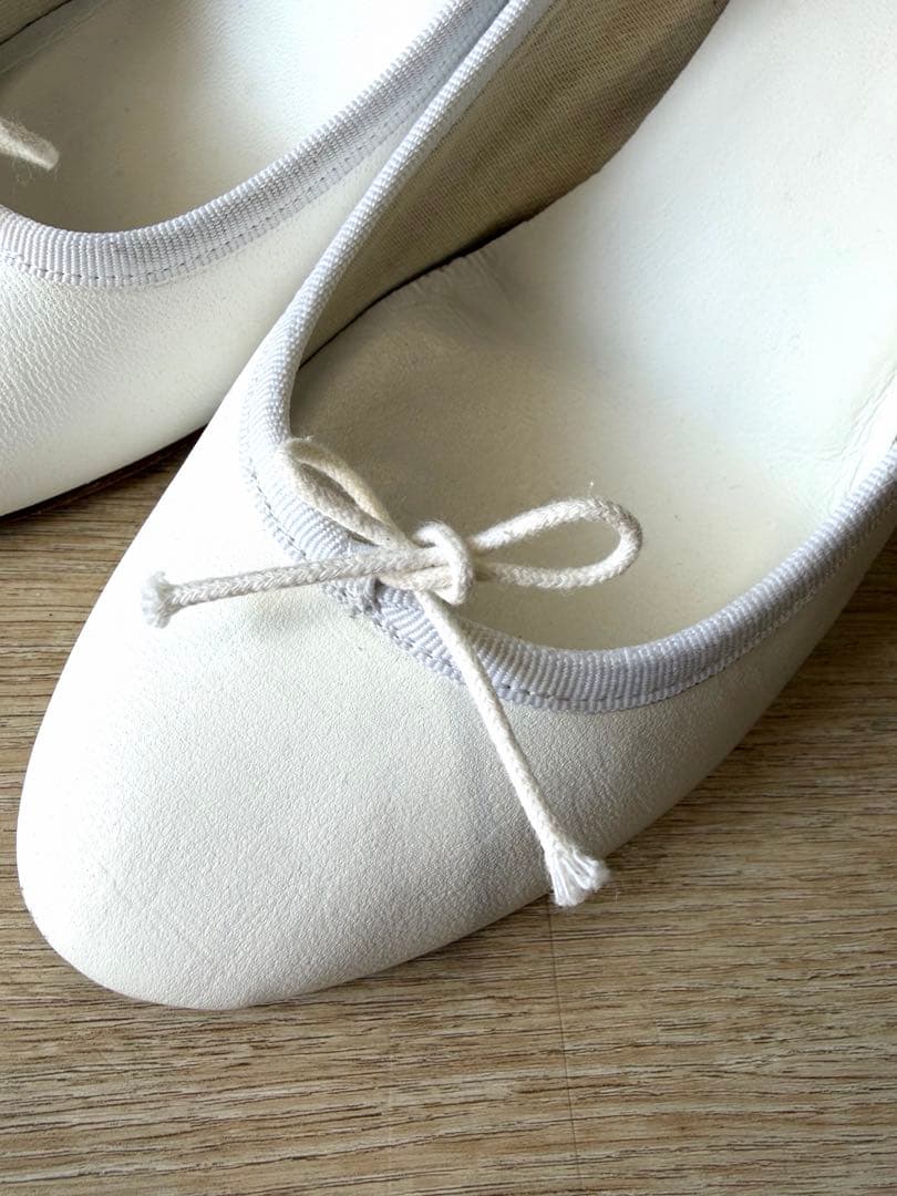Repetto レペット バレエシューズ 白 レザー 40 25cm