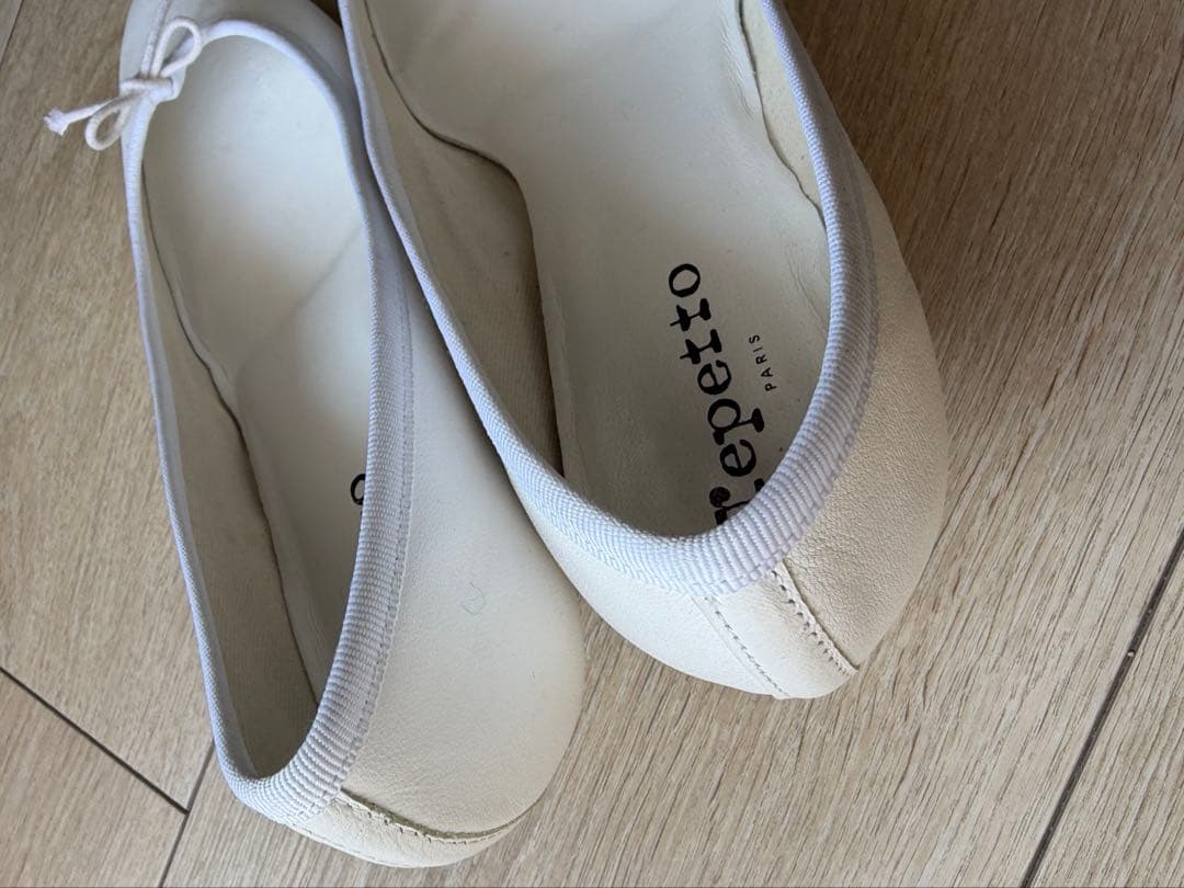 Repetto レペット バレエシューズ 白 レザー 40 25cm