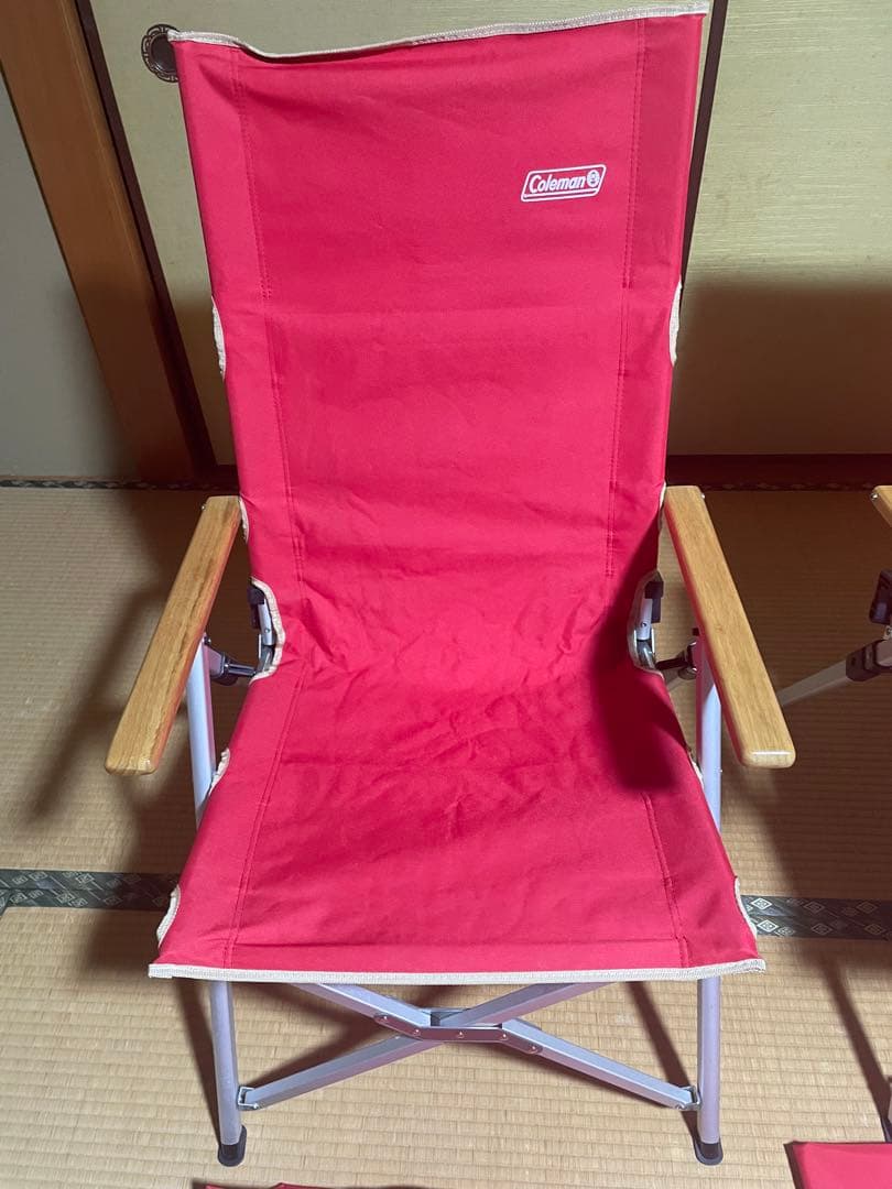 Coleman 折りたたみチェア 赤 2脚セット
