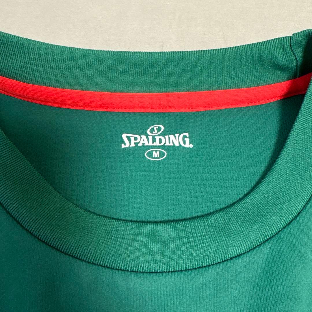 SPALDING グリーン Tシャツ ショートパンツ 2点セット 上M 下S