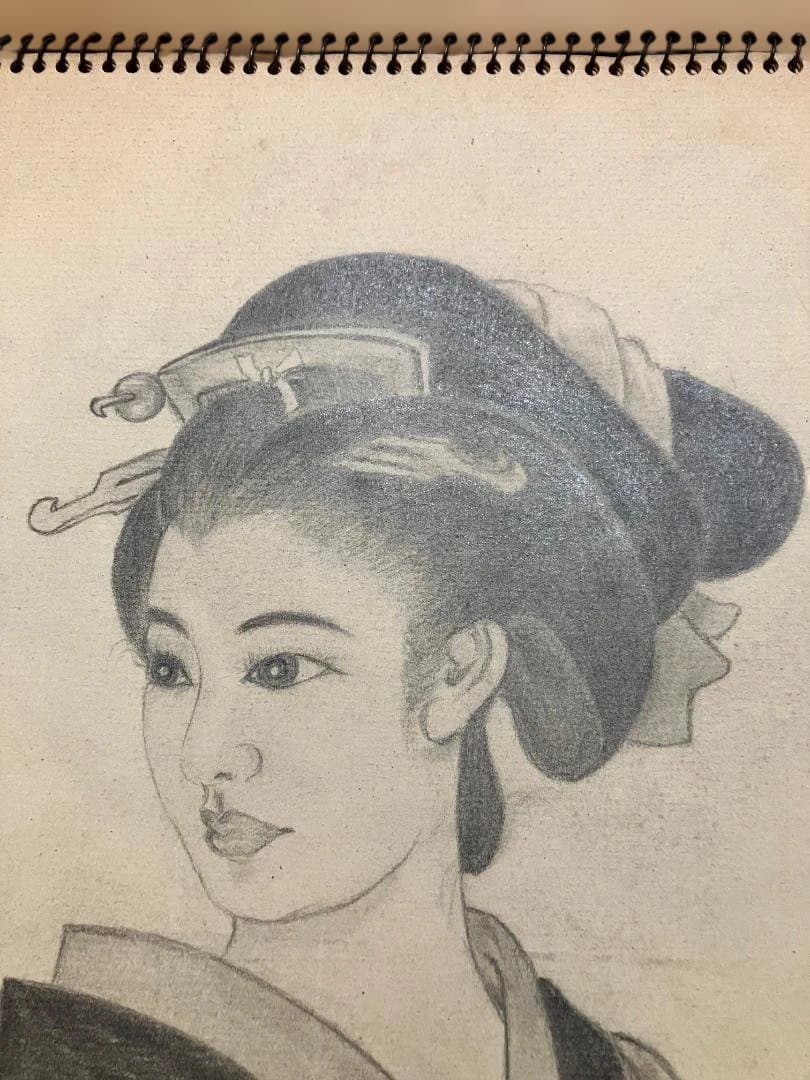 元東映大部屋役者作 裸婦鉛筆画 素描 ヌードデッサン マルマン社 クロッキー帳