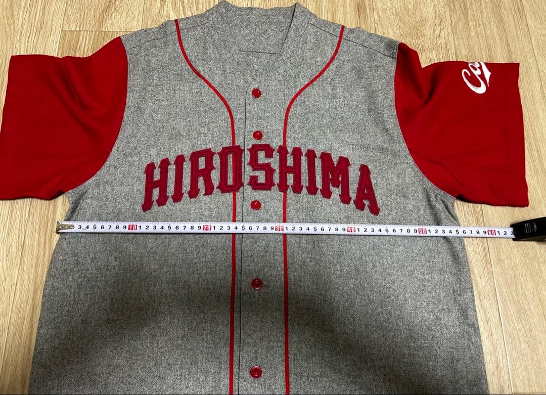 中古品 広島東洋カープ限定フランネルユニフォームLサイズ 背ネーム無し