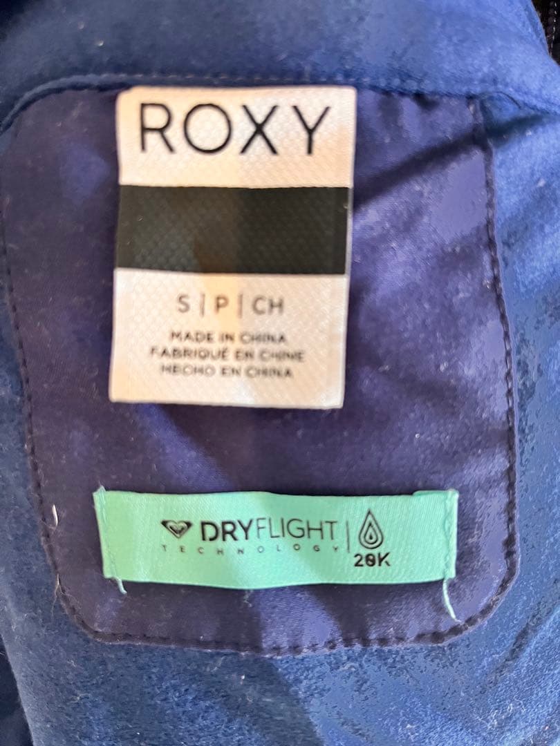 【着用1回・極美品】ROXY スノーボード ビブパンツ デニム調 Sサイズ