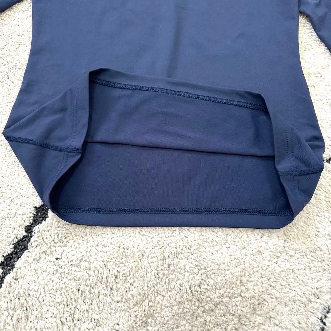 美品 PEARLY GATES 長袖シャツ ストレッチモックネック ネイビー