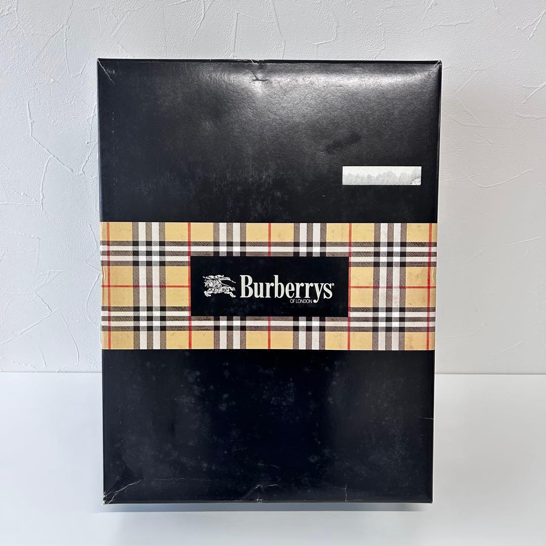 新品 未使用 Burberrys アーガイル柄 純毛毛布 ラム混