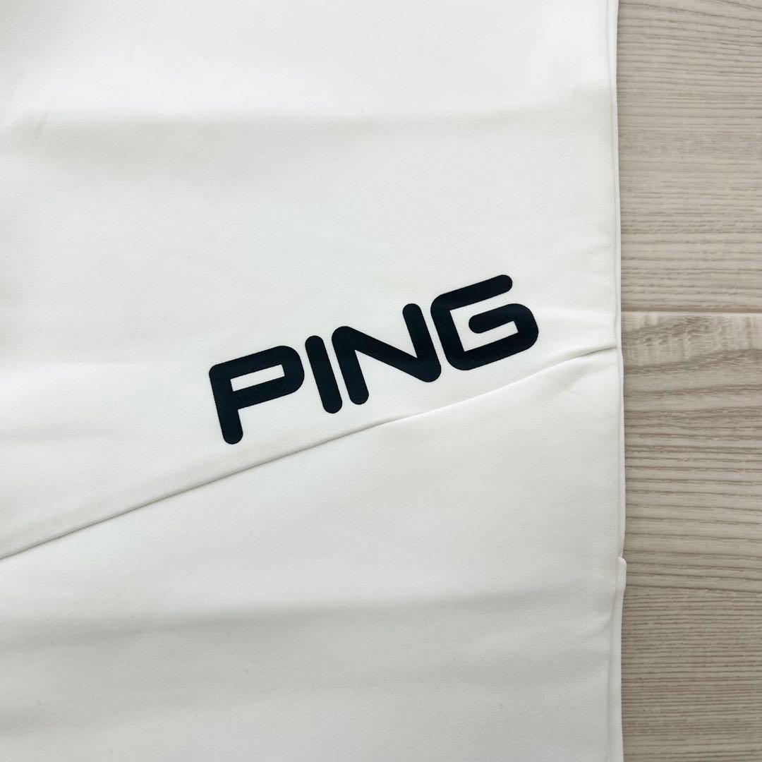 新品　PING ピン　パンツ　ジョガー　ストレッチ　オフホワイト　春夏　Lサイズ