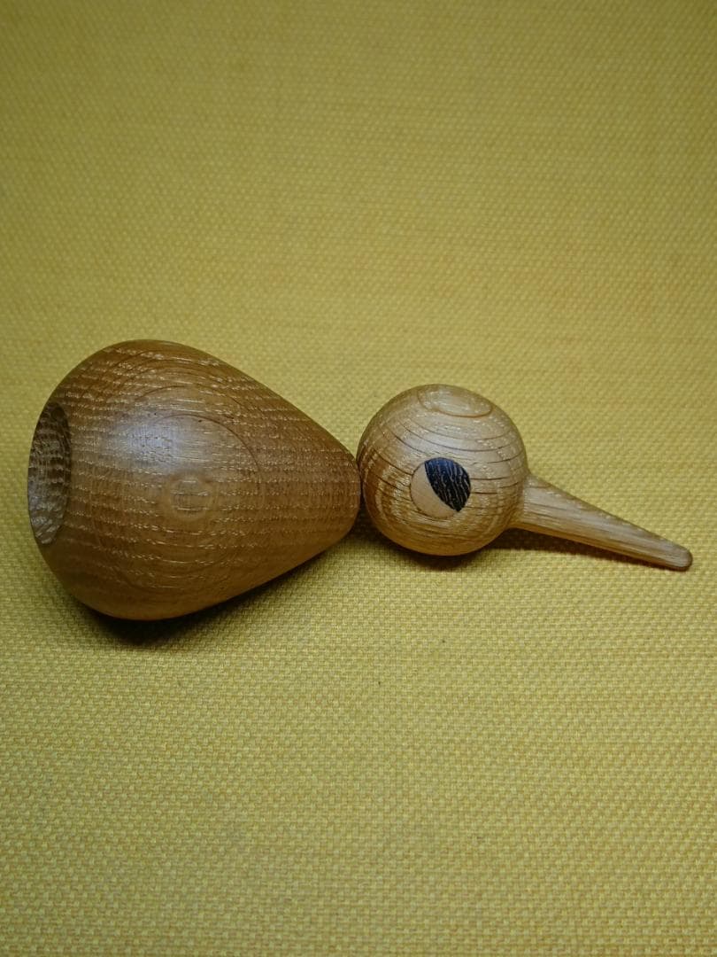 トリ　鳥　木彫　北欧　オブジェ　置物　インテリア　工芸品　美術品　A2686