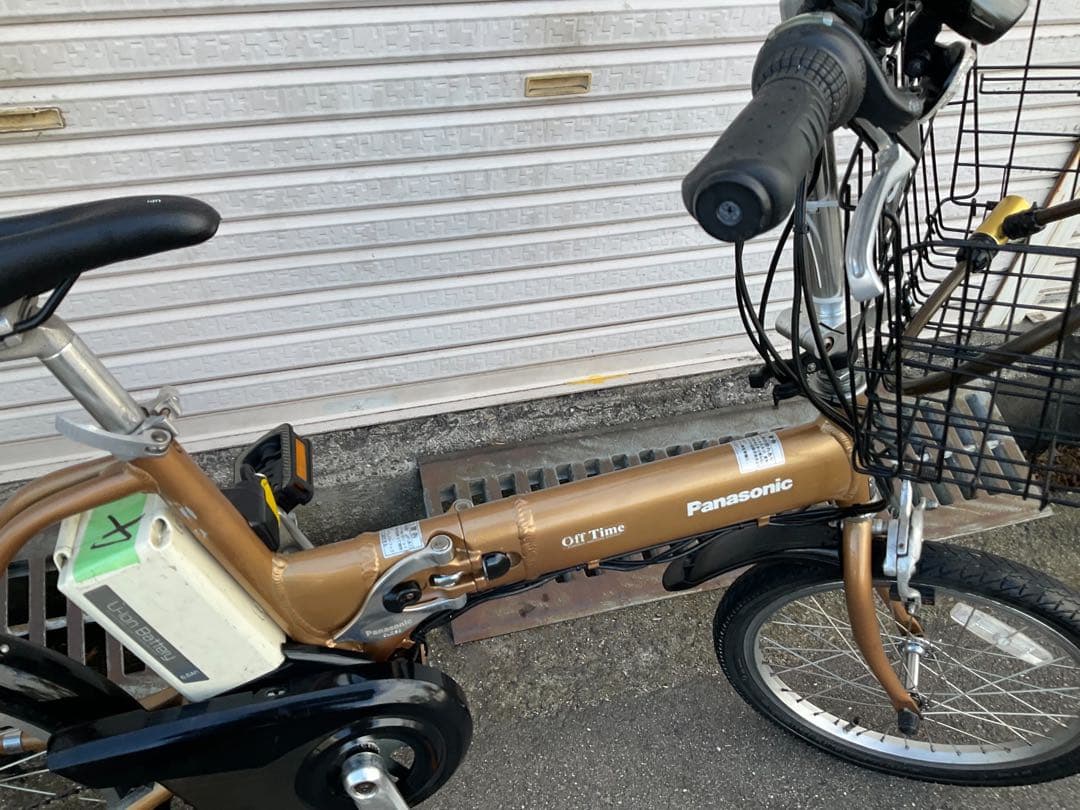 パナソニック新機種電動アシスト自転車OFF time前18.後20インチ折り畳み
