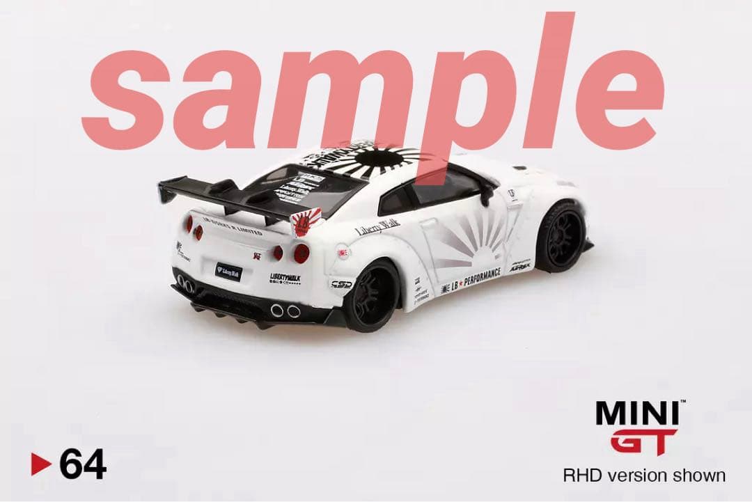 ミニカー MINIGT LIBERTY WALK Nissan GT-RR35 White