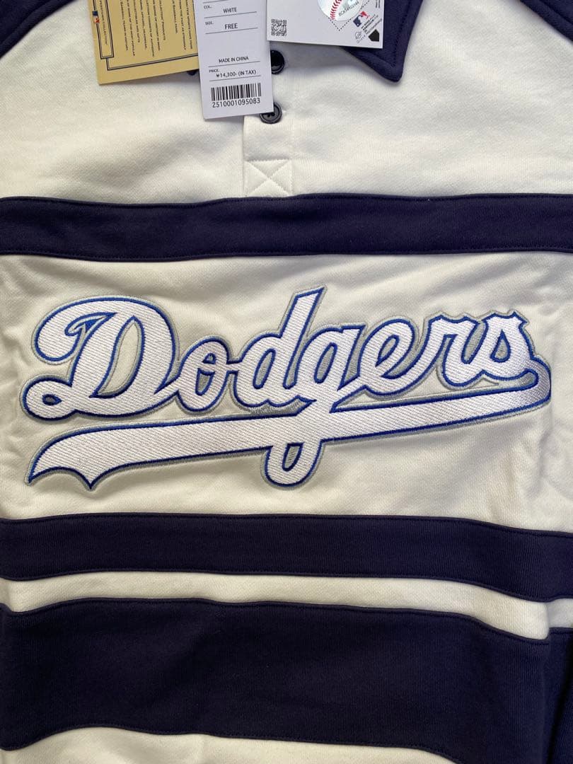 Dodgers atmos ラガーシャツ　長袖スウェットシャツ