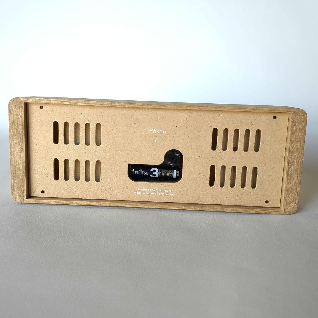 【美品】Lemnos レムノス 日本製 木製置時計 温度計 Yokan湿度計