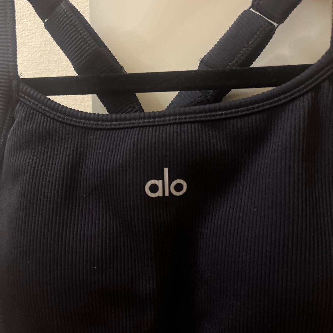 alo クロスストラップ ヨガウェア ブラック