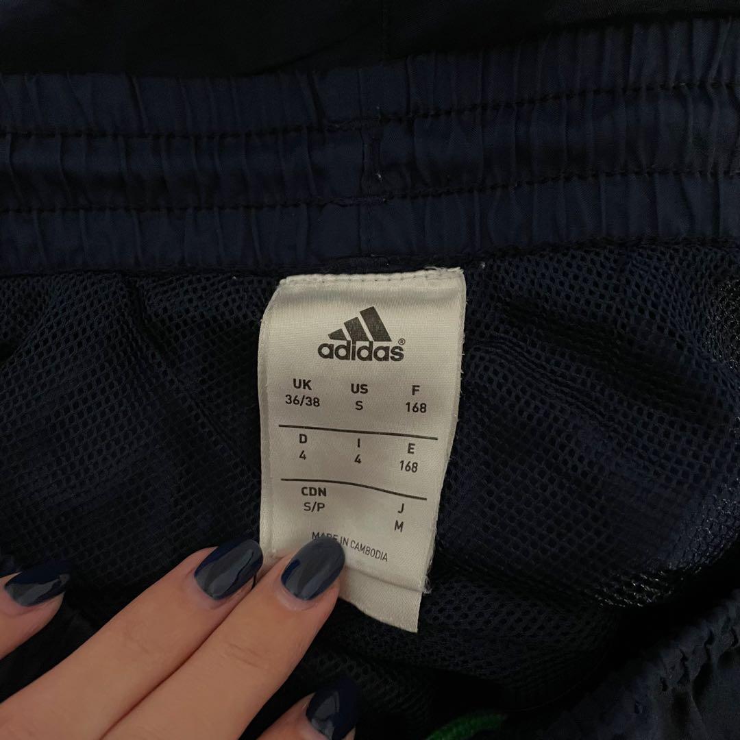 90s adidas ネイビー　ナイロンパンツ