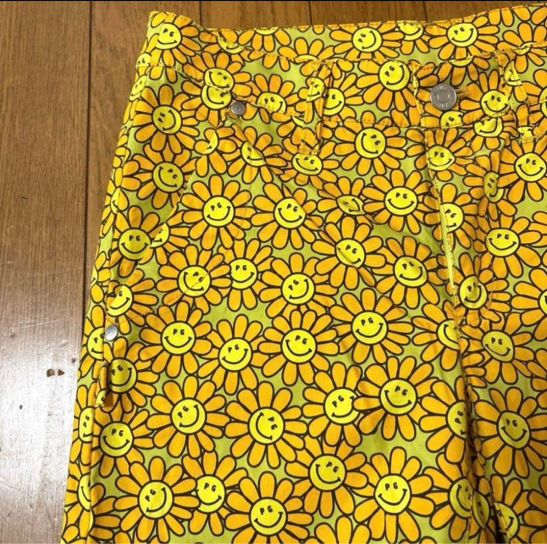 パーリーゲイツ　総柄　ゴルフパンツ　1 ニコちゃん　レディース　テーパードパンツ