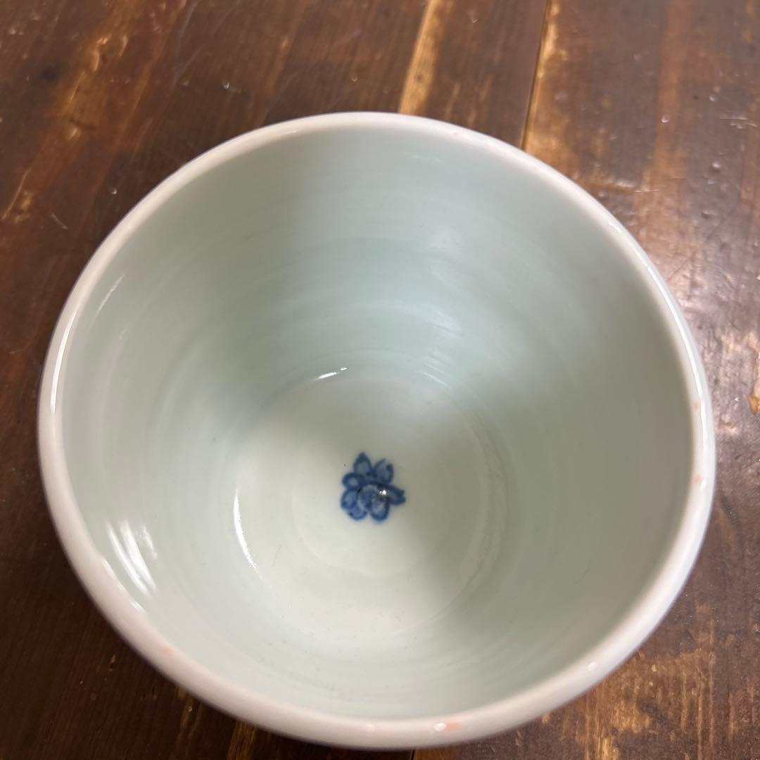 作家　陶芸作家　染付　手描き　そば猪口