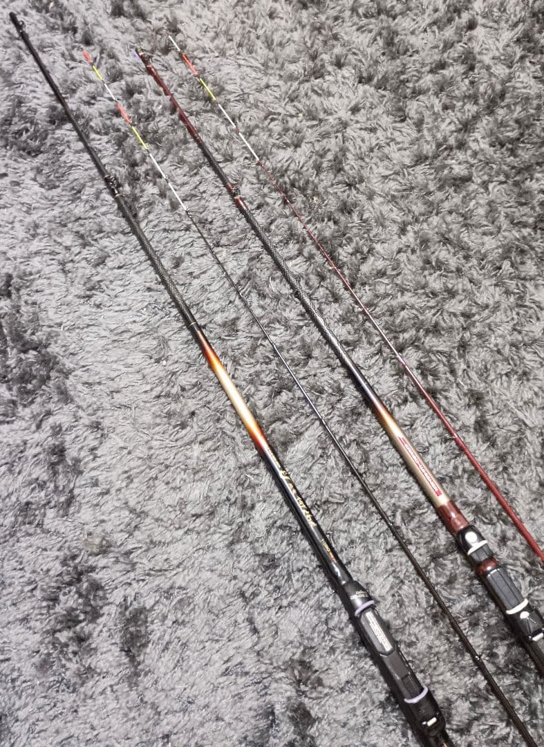 ダイワカーボウィスカー飛竜くわせ1-180&やしま1-150筏竿まとめて2本