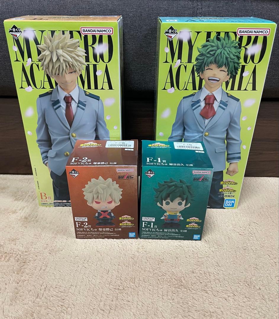 僕のヒーローアカデミア　一番くじ　緑谷出久　爆豪勝己　フィギュア　セット売り