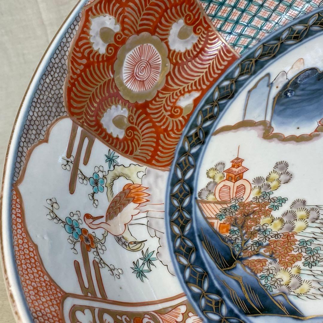 伊万里　古伊万里　大聖寺伊万里　大鉢　花鳥文　金襴手　色絵